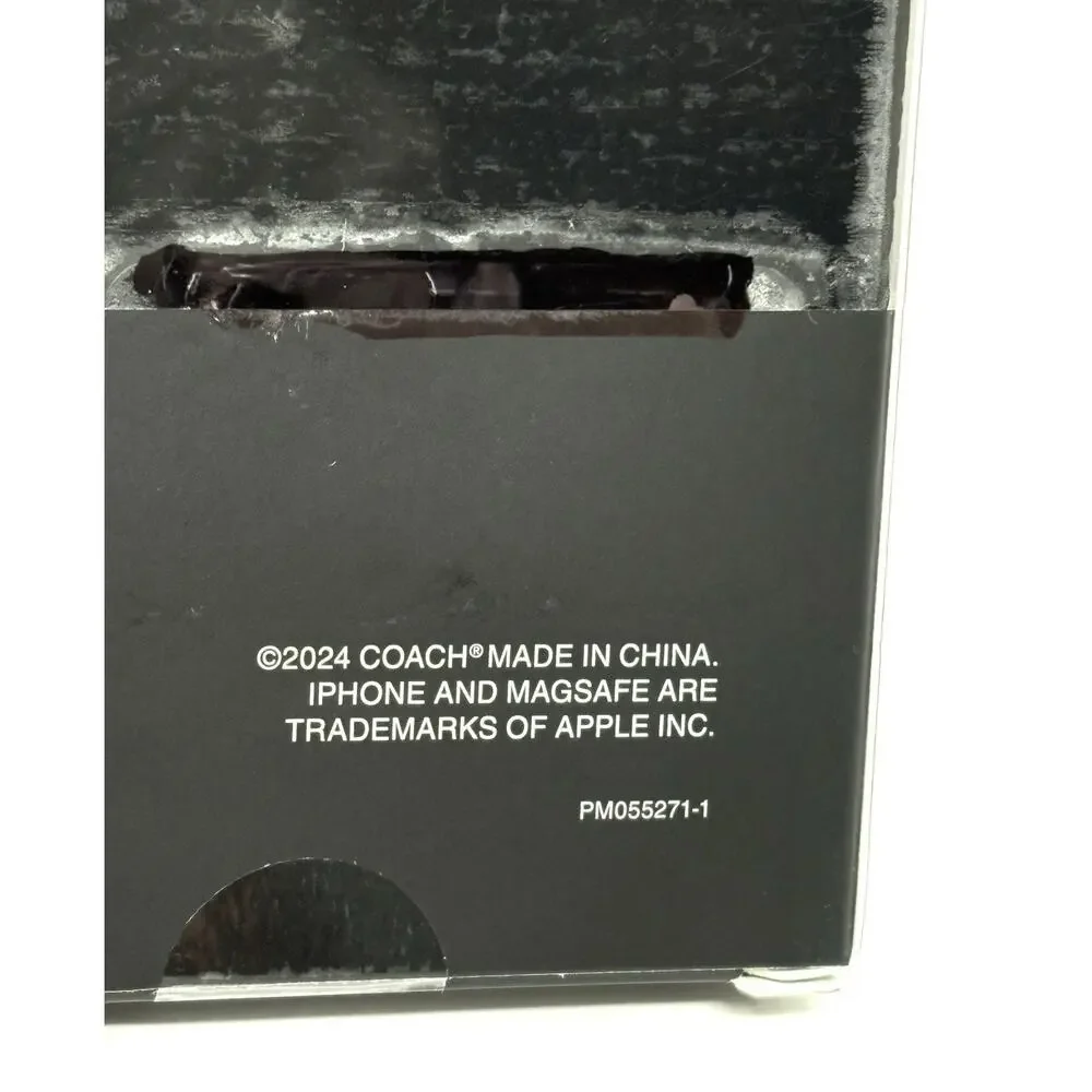 Coach iPhone 15 Pro Max Clear Case Signature Cs Deep Forest Logo Magsafe NIP